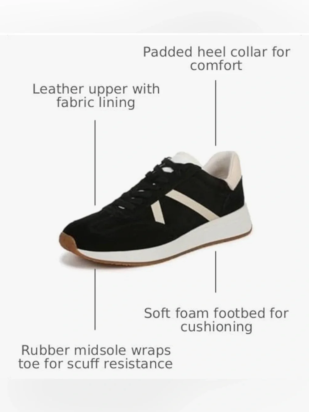 NWT Vince Women’s O’Hara Lace Up Leather and Suede Sneaker
